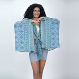 GEOMETRIC KIMONO - BLUE