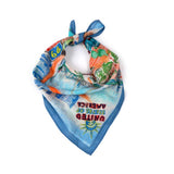 Route 66 Cotton Bandana - Ivory Blue