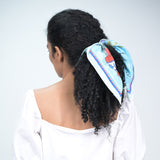 HANDPAINTED  BANDANA - BLUE