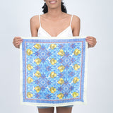 IKAT LEMON PRINT BANDANA - BLUE