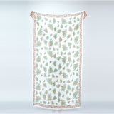 LEAF CASCADE SCARF - BEIGE