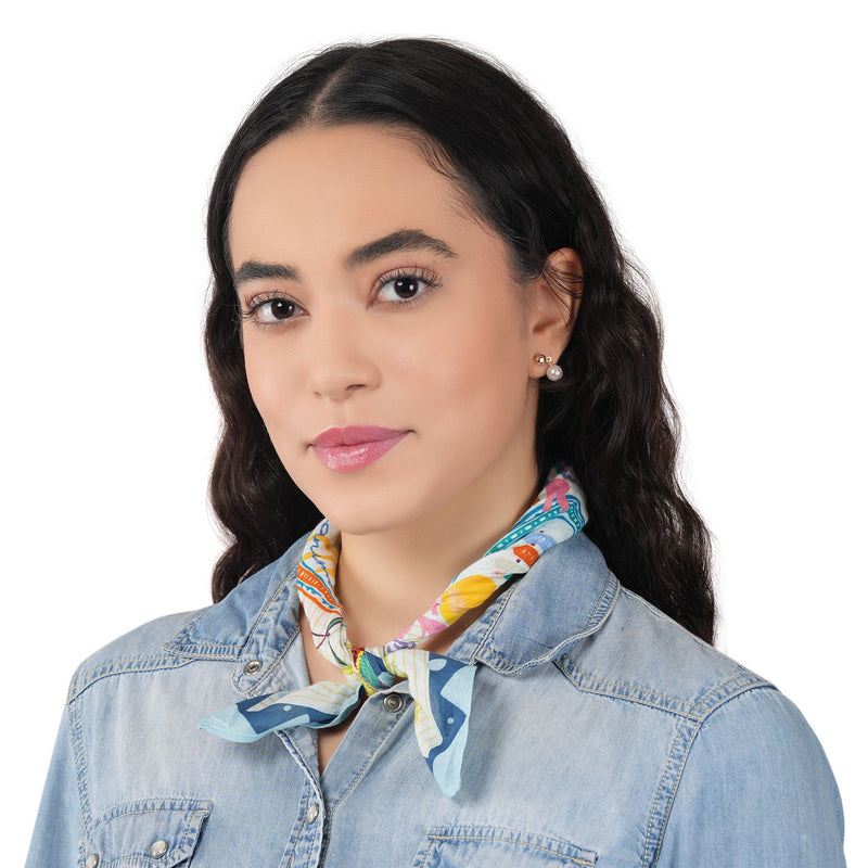 Make Memories Stamp Bandana - Vanilla