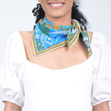 MOSAIC PRINT BANDANA - BLUE ORANGE