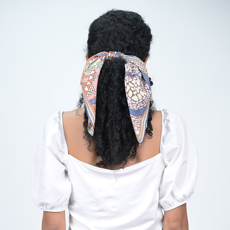 MOSAIC PRINT BANDANA - BROWN