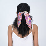 MOSAIC PRINT BANDANA - PURPLE