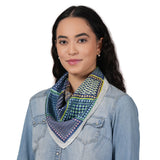 Art Block Silk Bandana - Sapphire