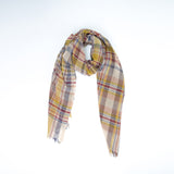 Chestnut Check Scarf - DARK BROWN