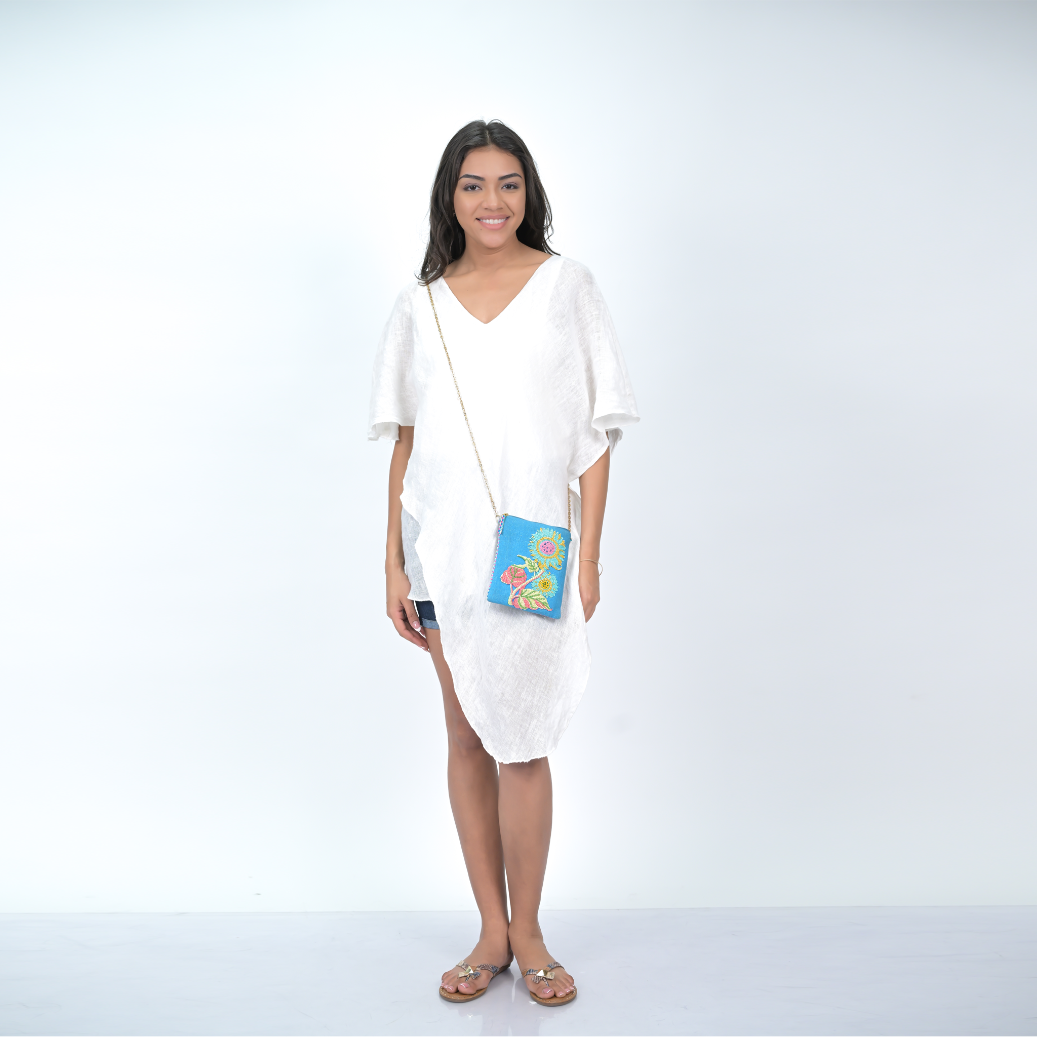 SUNFLOWER SLING BAG - BLUE