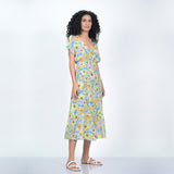 SUNRISE BLOSSOM CAFTAN - BLUE