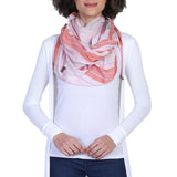 Shimmer Stripe Tassel Scarf - Pink
