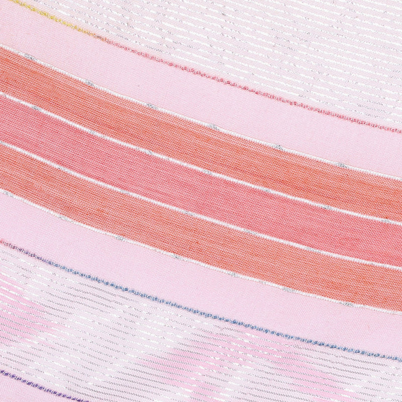 Shimmer Stripe Tassel Scarf - Pink