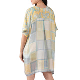 Summer Daydream Silk Caftan - Lemon Green