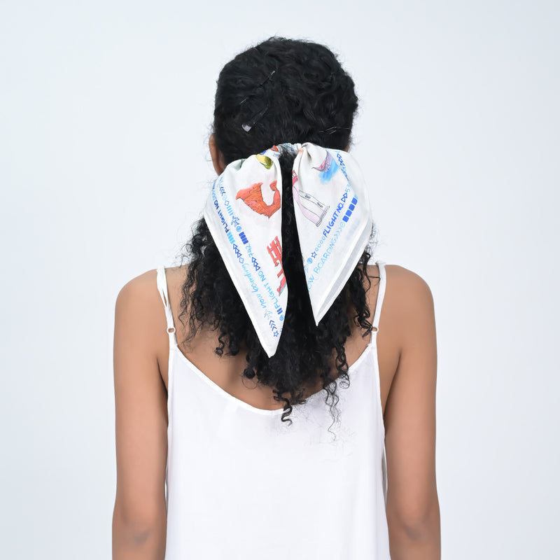 TRAVEL WITH ME BANDANA - IVORY