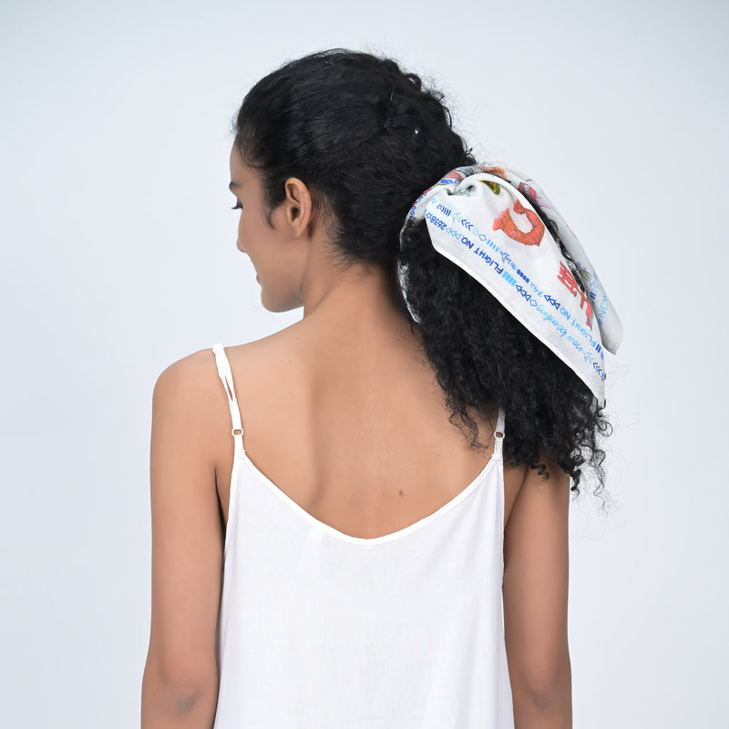 TRAVEL WITH ME BANDANA - IVORY