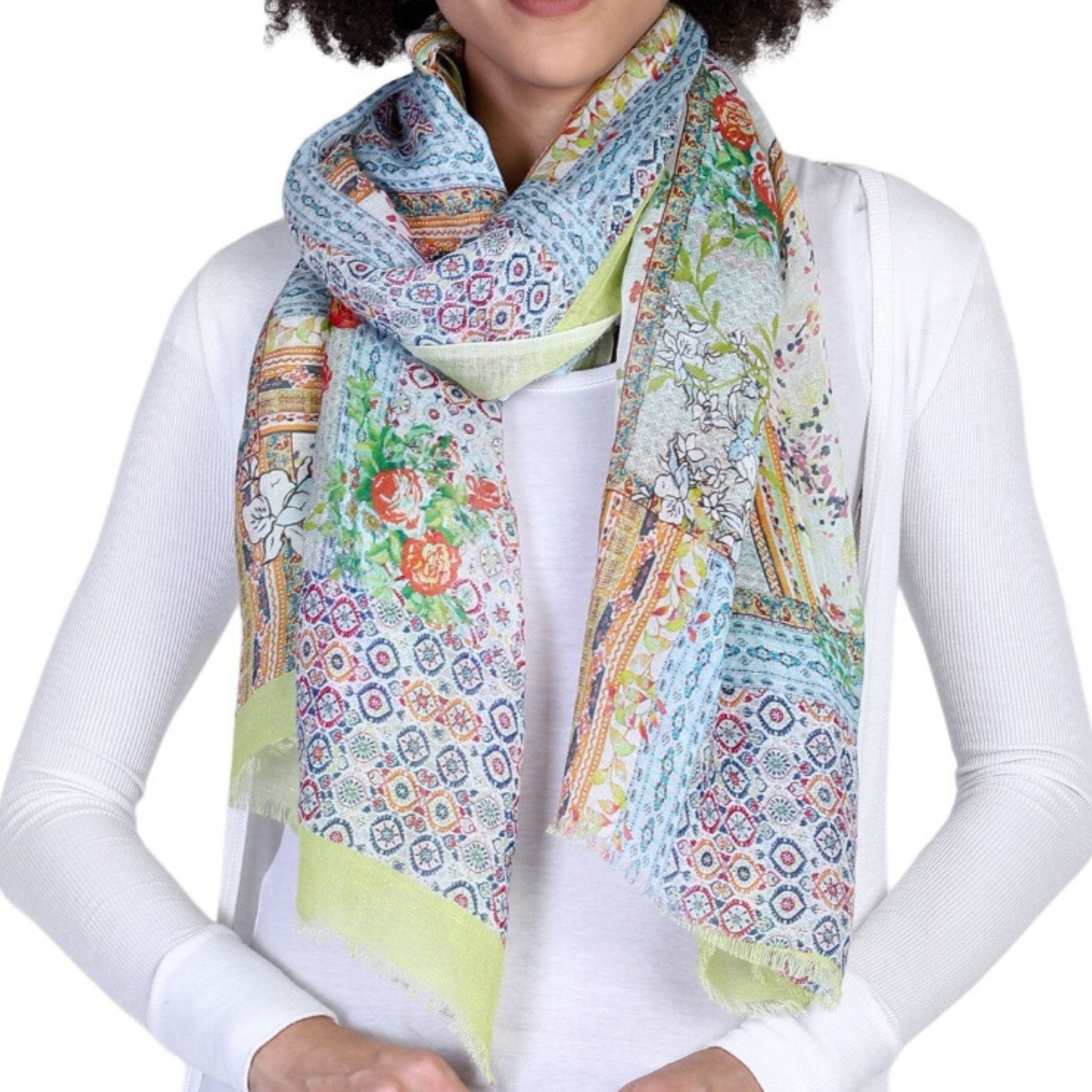 Spring Mosaic Garden Scarf