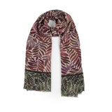 Fern Wool Twill Scarf - Wine Magenta