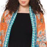 Wildflower Sheer Kimono Cardigan - Tangerine