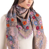 Autumn Bloom Jacquard Scarf - Copper Rose - view 3