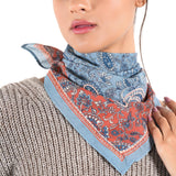 Paisley Floral Bandana - Powder Blue - view 3
