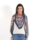 Curated Gallery Mosaic Square Scarf - Sage Green - view 2
