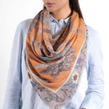 Meadow Heritage Square Scarf - Mustard - view 3