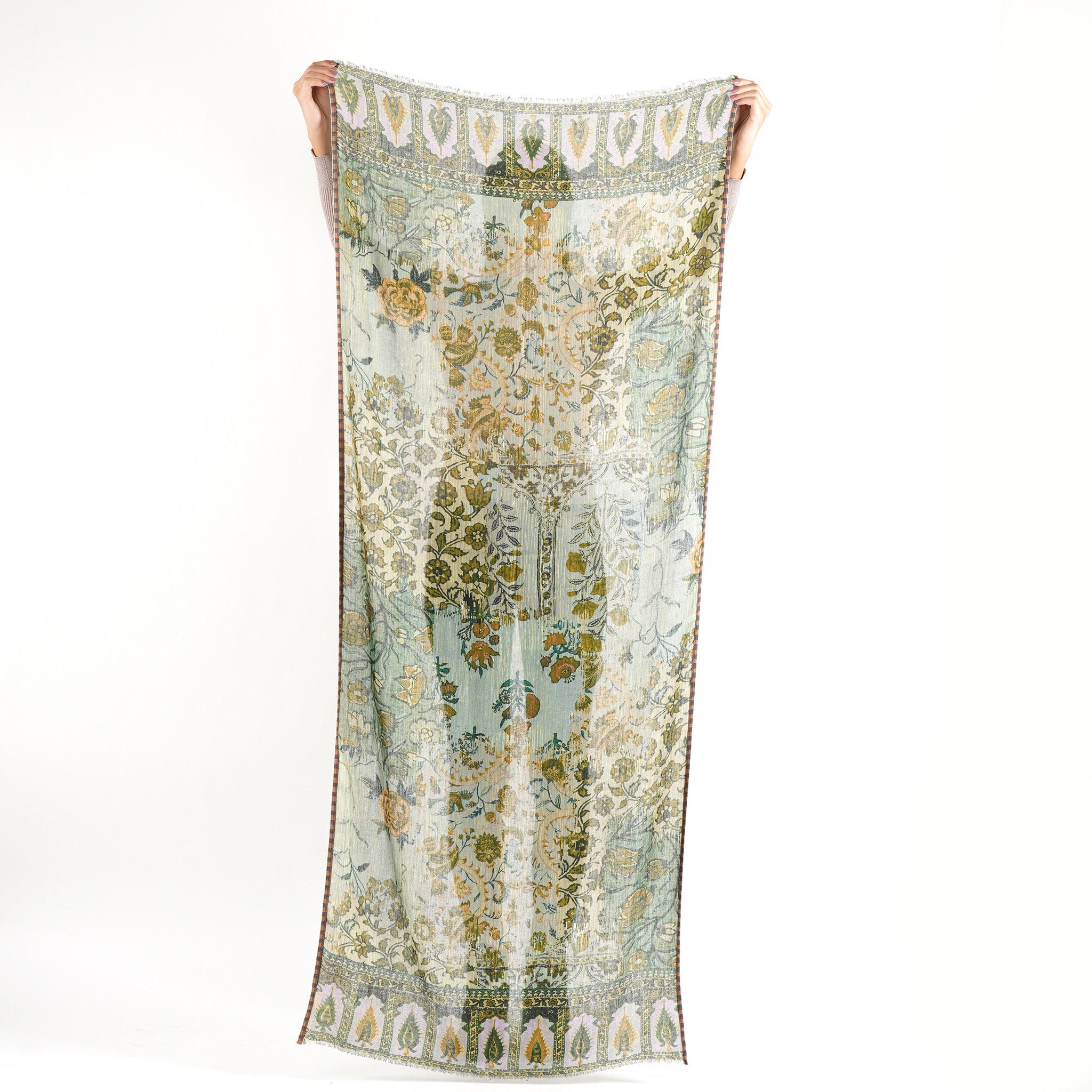 Rustic Garden Scarf - Moss Green - view 9