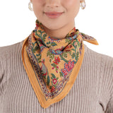 Pomegranate Floral Bandana - Mustard - view 11