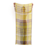 Plaid Wool Scarf - Lime