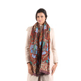 Periwinkle Jacquard Scarf - Terracotta - view 5