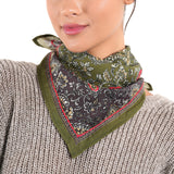 Paisley Floral Bandana - Olive - view 2