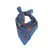 Pomegranate Floral Bandana - Dusty Blue - view 8