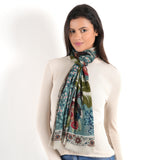 Autumn Garden Scarf - Teal - view 4