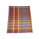 Plaid Wool Scarf - Amber - view 4