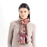 Rustic Garden Scarf - Rust Red - view 4