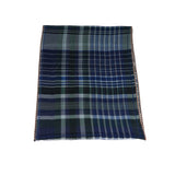 Plaid Wool Scarf - Indigo - view 5