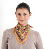 Pomegranate Floral Bandana - Mustard - view 2