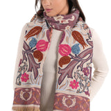 Periwinkle Jacquard Scarf - Rosewood Pink - view 3