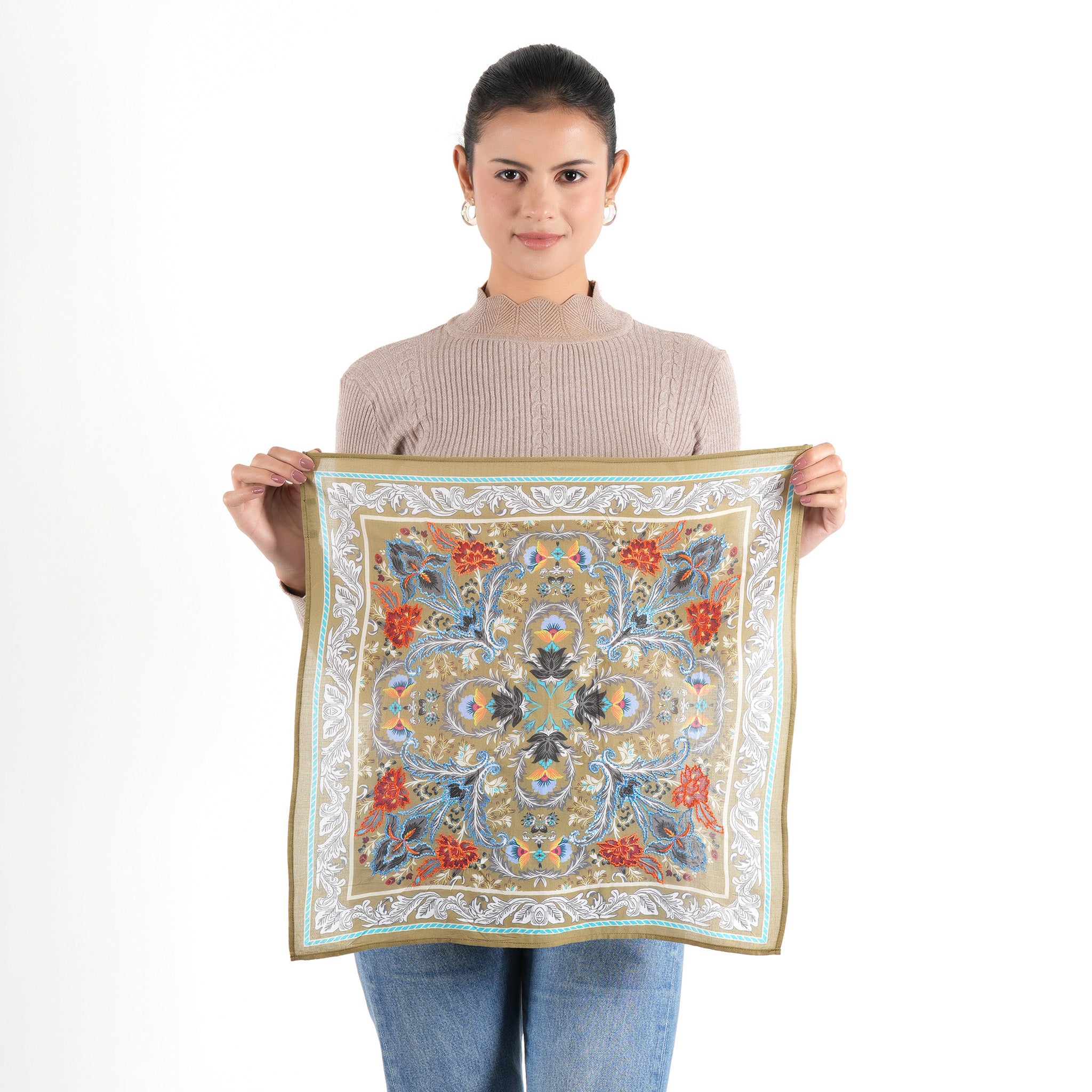 Floralia Bandana - Olive Green - view 9
