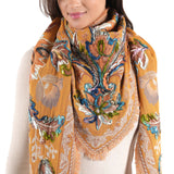 Meadow Jacquard Scarf - Mustard - view 3