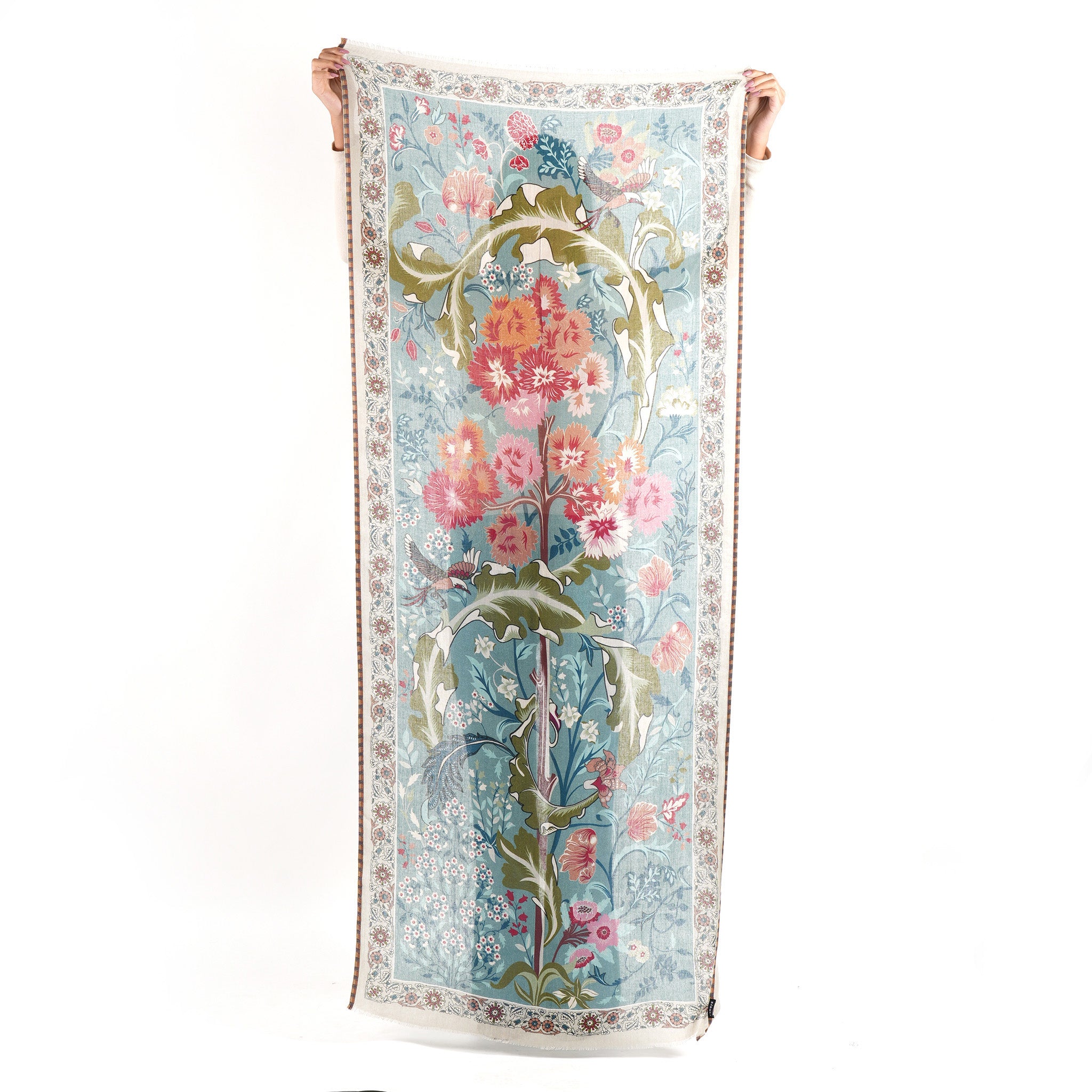 Autumn Garden Scarf - Teal - view 8