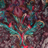 Meadow Jacquard Scarf - Wine - view 7