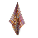 Plaid Wool Scarf - Amber - view 7