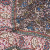 Tapestry Medallion Square Scarf - Dark Brown - view 7