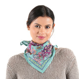 Floral & Bee Bandana - Turquoise - view 2