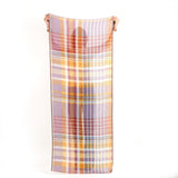 Plaid Wool Scarf - Amber