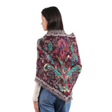 Meadow Jacquard Scarf - Wine - view 5