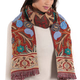 Periwinkle Jacquard Scarf - Terracotta - view 3