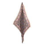 Tapestry Medallion Square Scarf - Dark Brown - view 9