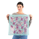 Floral & Bee Bandana - Turquoise
