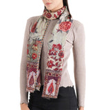 Rustic Garden Scarf - Rust Red - view 10